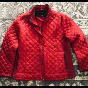 weatherproof red puffer quilted red warm jacket